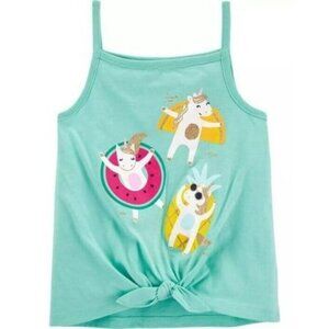Girls Knit Top Carters Swimming Unicorns 3T